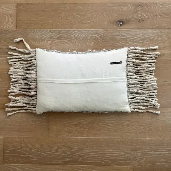 Jaipur Living Cilo Textured Whisper White Tapioca Down Lumbar Pillow 16X24